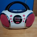 Hello Kitty Portable Boombox Am fm Radio Cd Player Works Well - Has Antenna