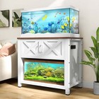 40-50 Gallon Aquarium Stand W power Outlets Cabinet For Turtle Reptile Terrarium