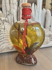 2 Vintage Infused Oil Decorative Bottles Chili Pepper  Peppercorns Sage 8   