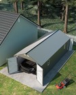12 X 25 Ft Enclosed Metal Car Port Oversized Carport With Vertical Steel Roof