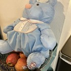 Vintage Puffalump Blue Bear Fisher Price Plush Toy 1986 Romper