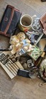 Vintage Antique Figurines Wallet And More Lots Treasure Box  4 Lots Great Items 