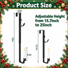 2 Pack Adjustable Wreath Hanger With Candle  Christmas Wreath Hanger Decor