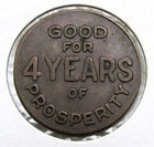 Hoover Lucky Pocket Piece Elephant Good Luck Prosperity Token - 26mm   5 0 Grams