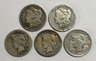 A Lot Of 5 Cull Condition Us  1 Silver Morgan   Peace Dollars