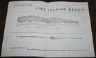 Vintage 1950 August On Fire Island Beach Brochure