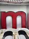 Vtg 3d Rustic    m    Marquee Light Sign Letter Wall Hanging Decor Reclaimed Initial