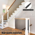 Vilstomes 15-pcs 1 2 x44  Wrought Iron Balusters For Staircase  Satin Black