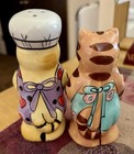 Candace Reiter Catzilla 4  Chef   Waiter Colorful Ceramic Salt   Pepper Shakers