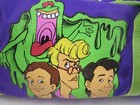 Vintage 80s The Real Ghostbusters Kids Purple Duffel Bag 1984 86 - Empty