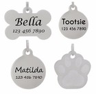 Double Sided Pet Id Tag Personalized Dog Cat Tag Laser Etched Stainless Steel