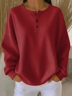 Women s Waffle Knit Long-sleeve Top