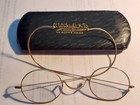 A O American Optical 10k Solid Yellow Gold Wire Rim Eyeglasses-spectacles W case