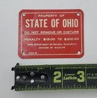 Metal Property Tag State Of Ohio Department Of Natural Resources Dnr 2 25  X 3 