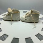 Vintage White Leather Baby High Top Shoes 1960s