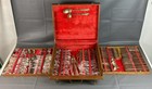 Bronze Flatware Set 141 Piece Pr Thai Bronze Siam Buddha  Teak Case
