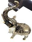 Brass Elephant Statue 8    Ornate Handcrafted Figurine Collectible Decor