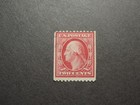 Us Stamp  Scott No 386   2c Washington  Carmine  Slw  Perf 12  Horiz    Xf  Mint
