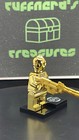  rare  Custom Chrome Pad Printed Lego Star Wars C-3po Minifigure W laser Rifle 