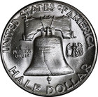 1951-p Franklin Half Dollar Nice Bu - Stock