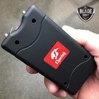 Cheetah Black 90 Mv Mini Rechargeable Led Light Tactical Police Stun Gun  case