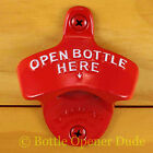 Red Open Bottle Here Starr X Wall Mount Bottle Opener - Powder Coated - New 
