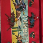 Vintage Lead Toy Cowboys   Indians Figures Original Boxes