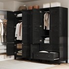 Armoire Wardrobe Closet With 2 Drawers 72  Tall Wooden Clothing Wardrobe Cabinet
