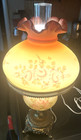 Fenton Burmese Hand Painted Table Lamp Late 70 s