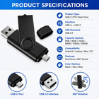 256gb 2-in-1 Otg Usb 2 0 Type-c Flash Drive Portable Usb-c Thumb Drive