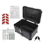 65l Black Motorcycle Top Case Tail Box Waterproof Luggage Scooter Trunk Storage