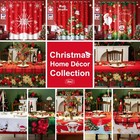 Christmas Table Cloth Rectangle 60x120 Inch - Water Resistant Holiday Decorat   