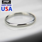 Traditional Silver 2mm Wedding Band Ring Polished Stainless Steel Size 5 5-11 5 
