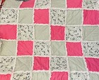 Floral  Greenery Holiday Christmas Rag Quilt -throw   45 X 45  New