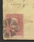 Us 1861  65 - A25 - 3c Mini  4  X 2 5   Cover Hartford  To Ny Fancy Star Cancel