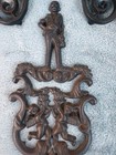 3 Jzh Cast Iron Trivets - 2 1952 Teardrops And A 1955 Cupid