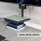 Vivo Clamp-on 14  X 10  Utility Shelf Pole Mount With Storage Drawer