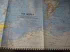 Vintage The World Wall Map National Geographic November 1960
