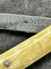 Vintage Dubl Duck Straight Razor Goldedge - Pearl Duck Solingen Germany