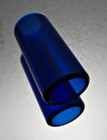 Real Bottleneck Slide Hand Polished Blue 2  Resonator 00 Steel National Guitar 