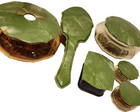 Art Deco Era Celluloid Green Pearlized Vanity 6 Piece Set