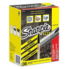 Sharpie Industrial Permanent Markers  Fine Tip  Black  36 Count