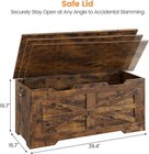 39 4  Toy Chest W safety Hinge For Living Room   Bedroom   Playroom Brown