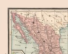 Historic Map - Mexico Cuba Central America  - Cram 1888 - 28 59 X 23