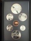 1984 Royal Canadian Mint 7 Coin Double Dollar Proof Set With Case