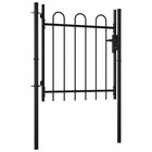 Vidaxl Single Door Fence Gate With Hoop Top 39 4 x29 5 