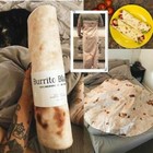 Soft Flannel Burrito Tortilla Blanket 70 X 70 Inches Round Throws Tortilla