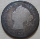 1885 Key Date Canada Silver Five Cents Coin   f490 