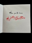 Vtg Unused Hallmark Xmas Greeting Card Jolly Santa With Light Brown Eyes
