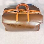 Antique Vtg Leather Doctors Bag Boyle Xl Size 20   x12    Pop Open Hardshell Pockets